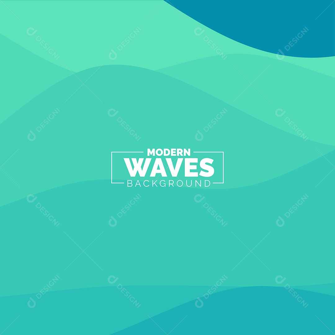 Plano de Fundo Ondas Modernas Azul Ilustração Vetor EPS