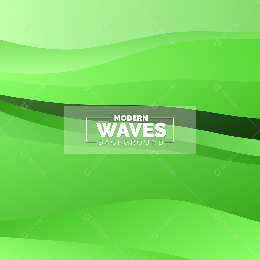 Plano de Fundo Ondas Modernas Verde Ilustração Vetor EPS