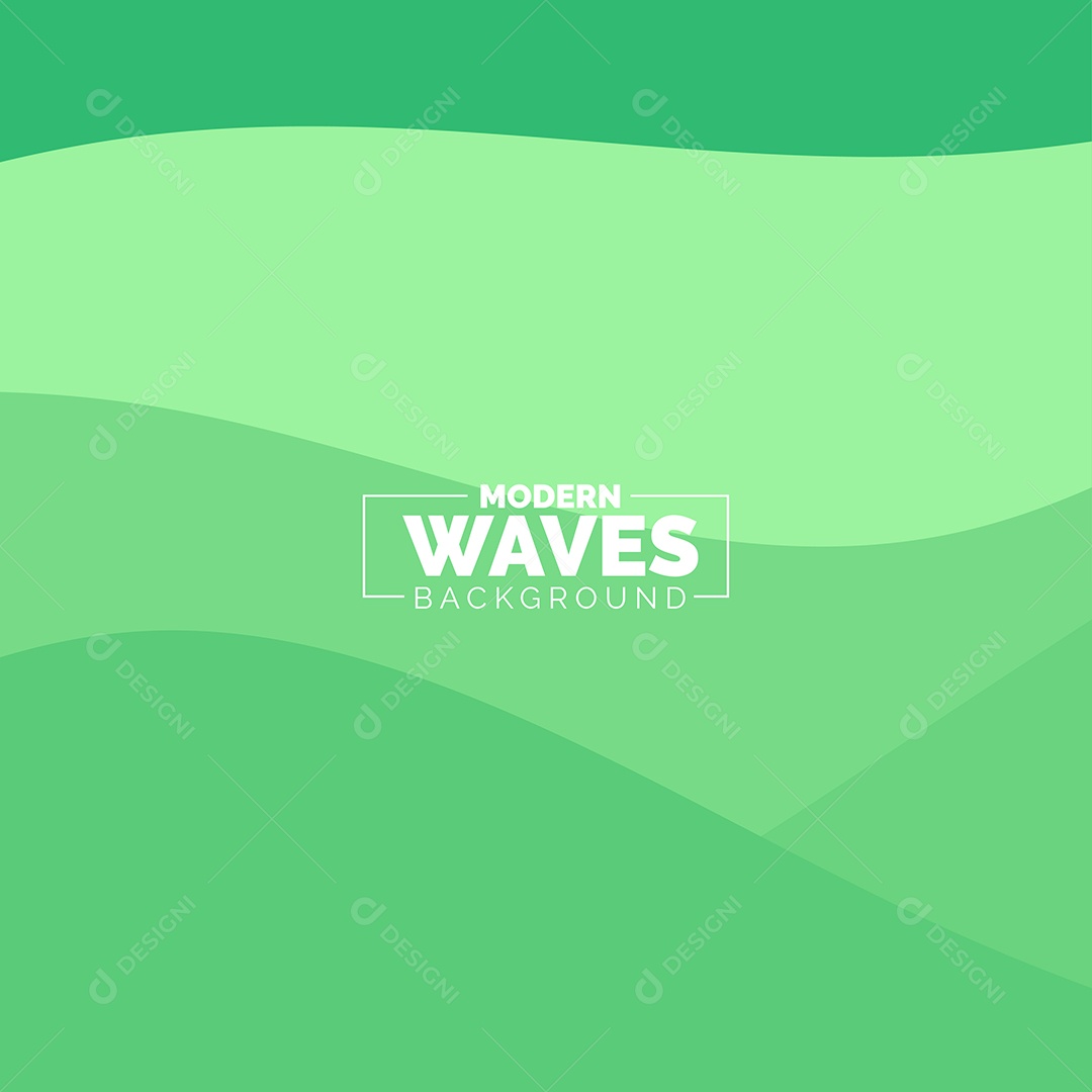 Plano de Fundo Ondas Modernas Verde Ilustração Vetor EPS