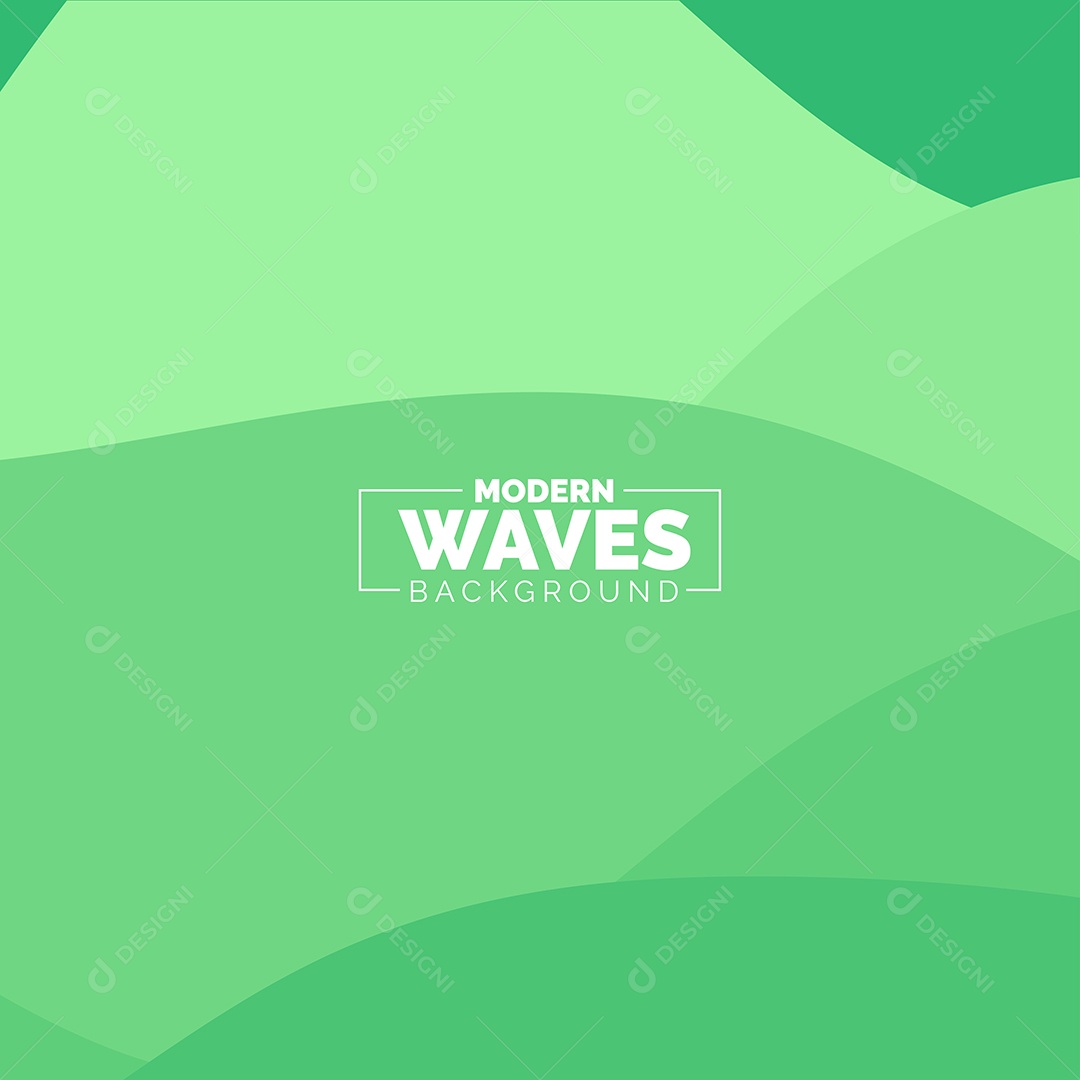 Plano de Fundo Ondas Modernas Verde Ilustração Vetor EPS