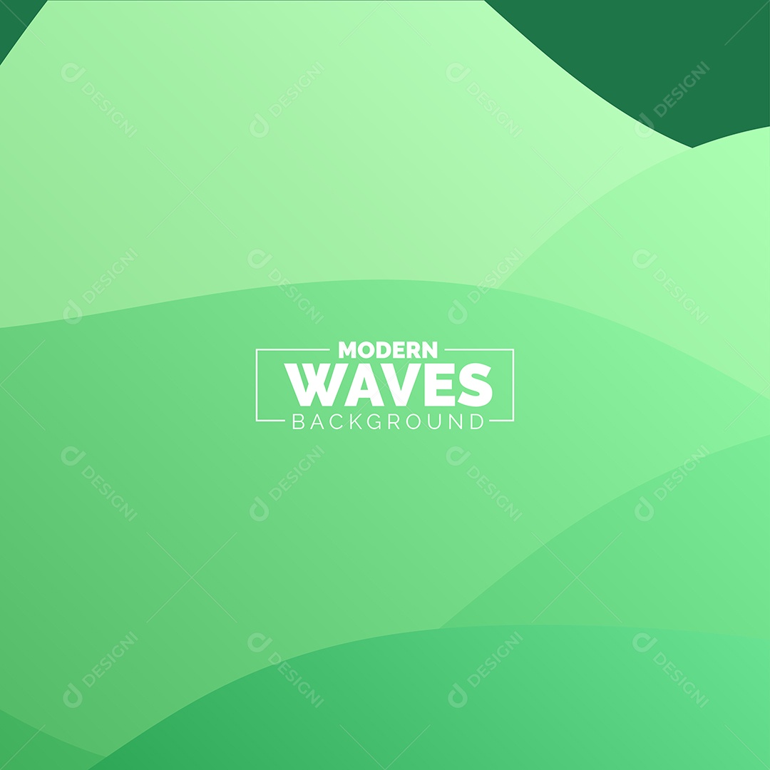 Plano de Fundo Ondas Modernas Verde Ilustração Vetor EPS