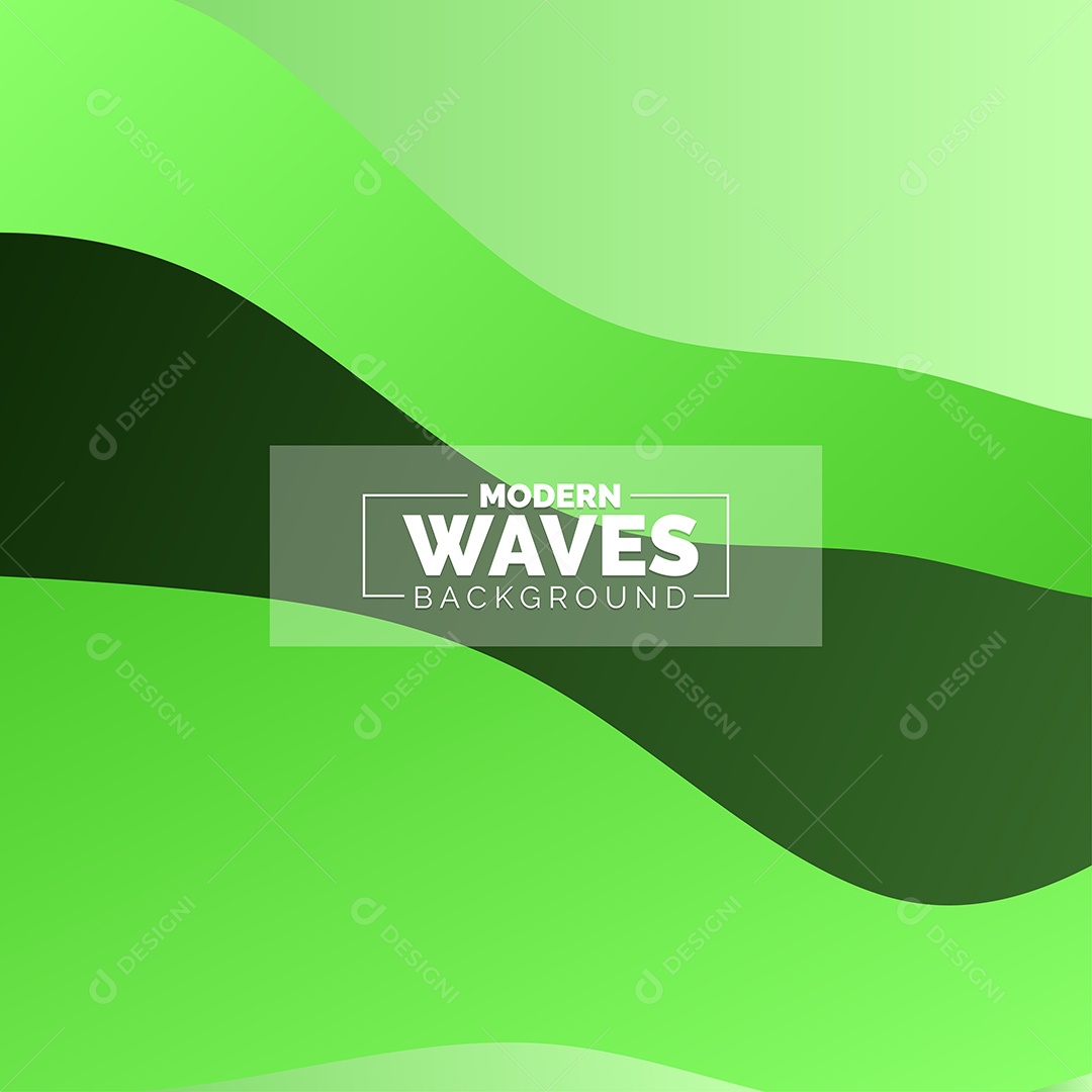 Plano de Fundo Ondas Modernas Verde Ilustração Vetor EPS