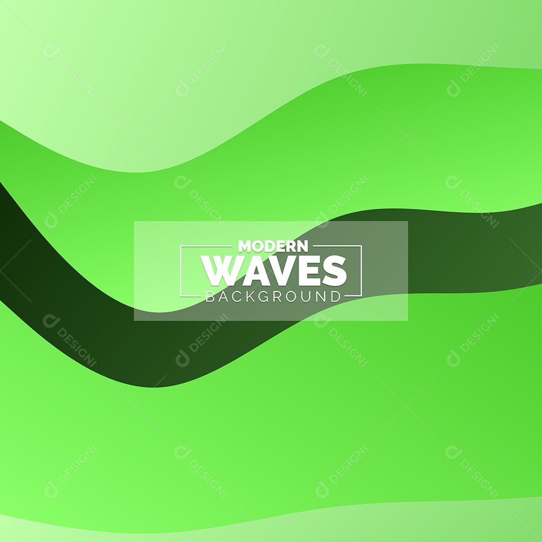 Plano de Fundo Ondas Modernas Verde Ilustração Vetor EPS