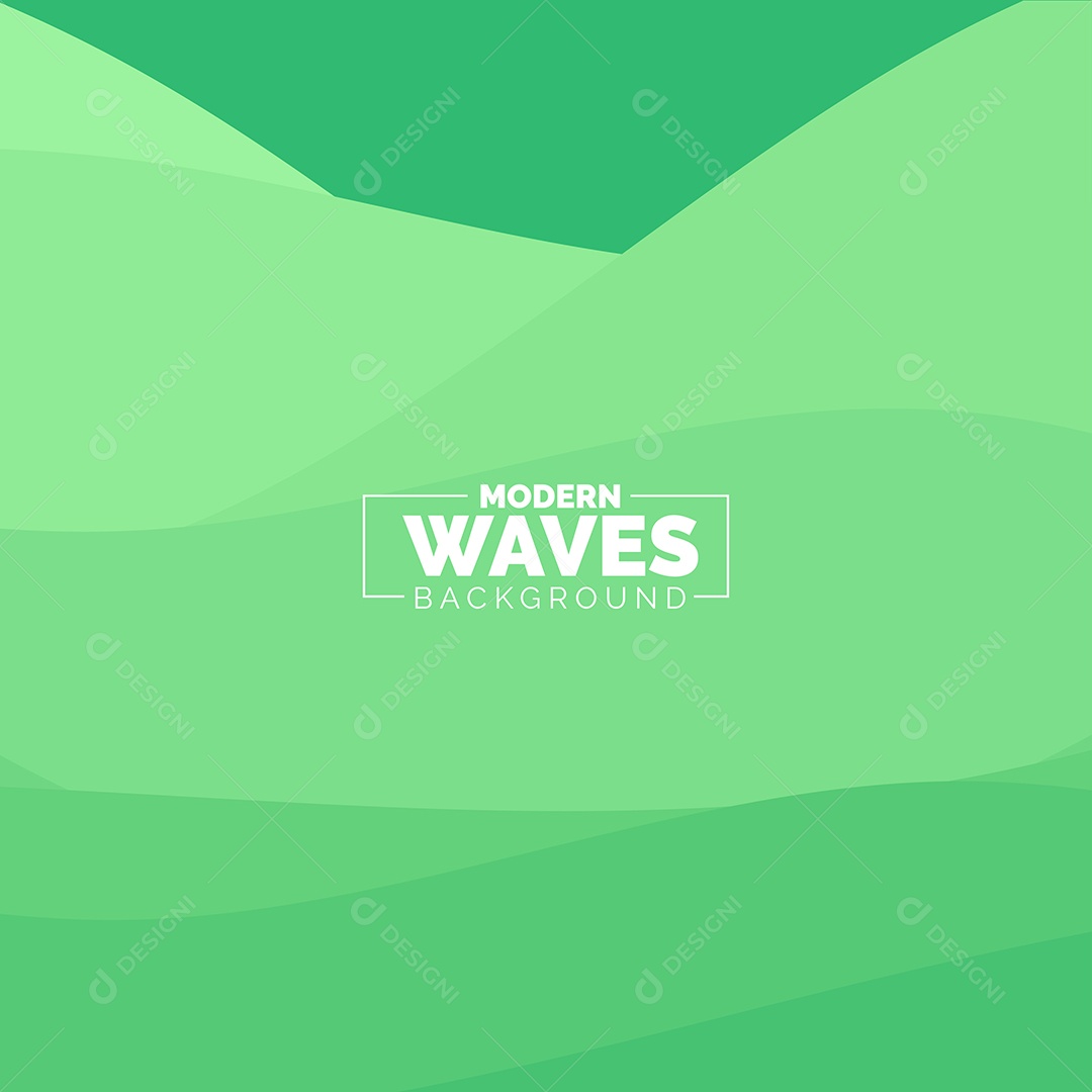 Plano de Fundo Ondas Modernas Verde Ilustração Vetor EPS