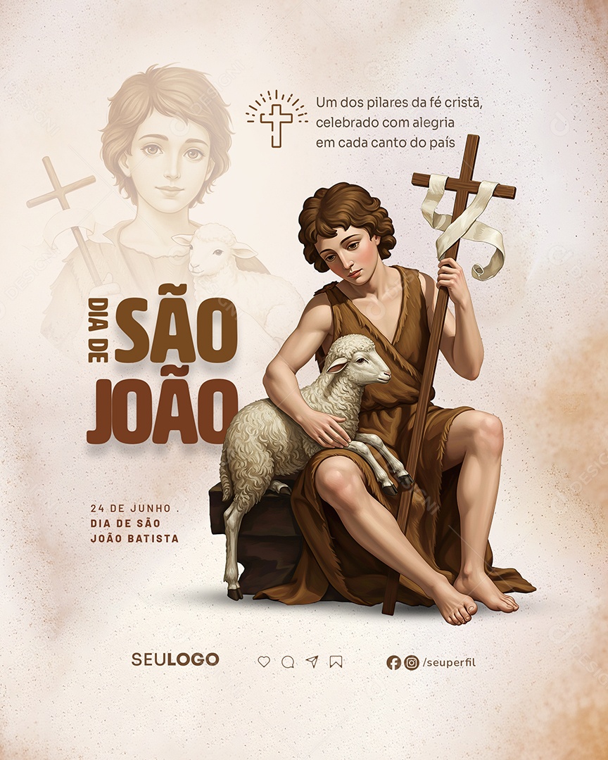 Dia de São João 24 de Junho Social Media PSD Editável
