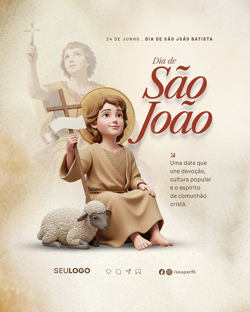 Dia de São João 24 de Junho Social Media PSD Editável