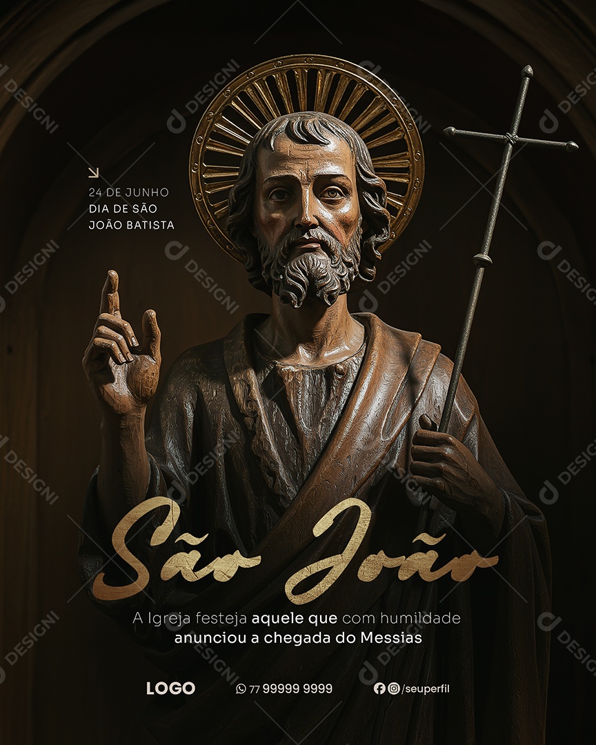 Dia de São João 24 de Junho Social Media PSD Editável