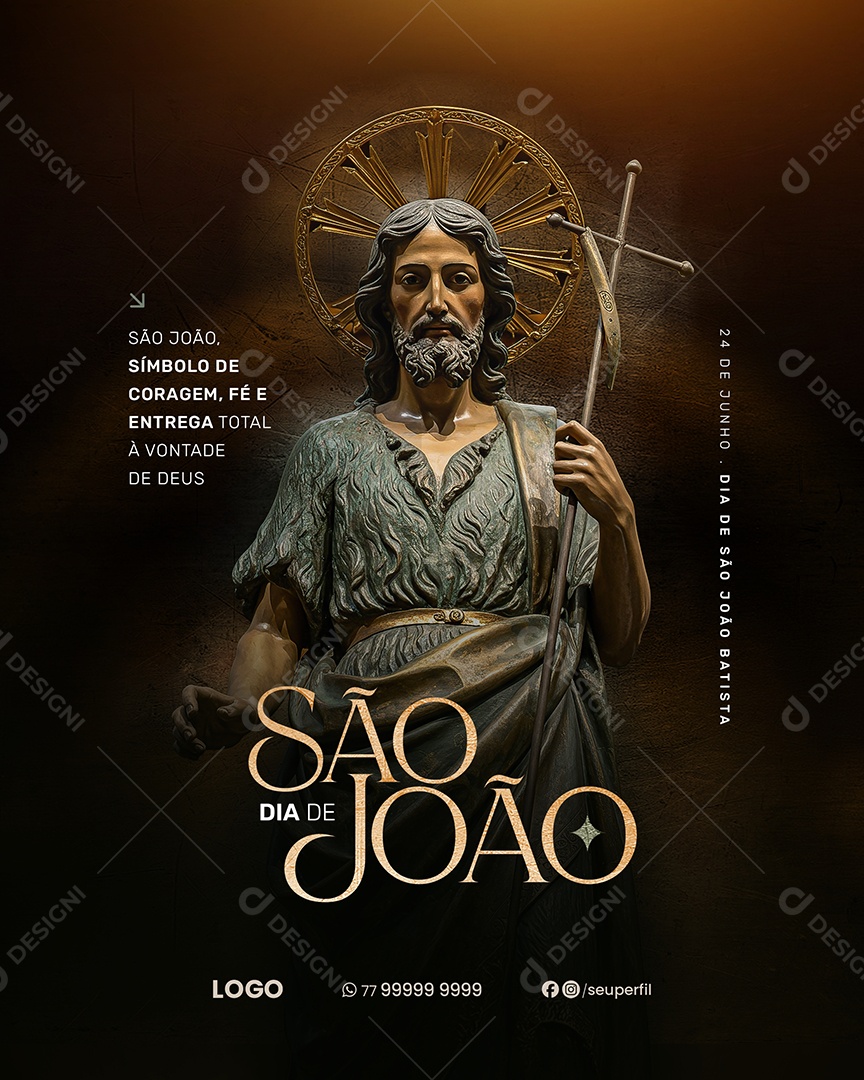 Dia de São João 24 de Junho Social Media PSD Editável