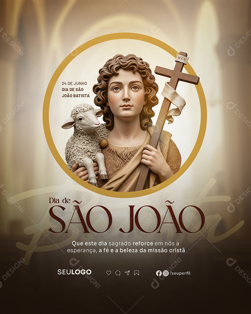 Dia de São João 24 de Junho Social Media PSD Editável