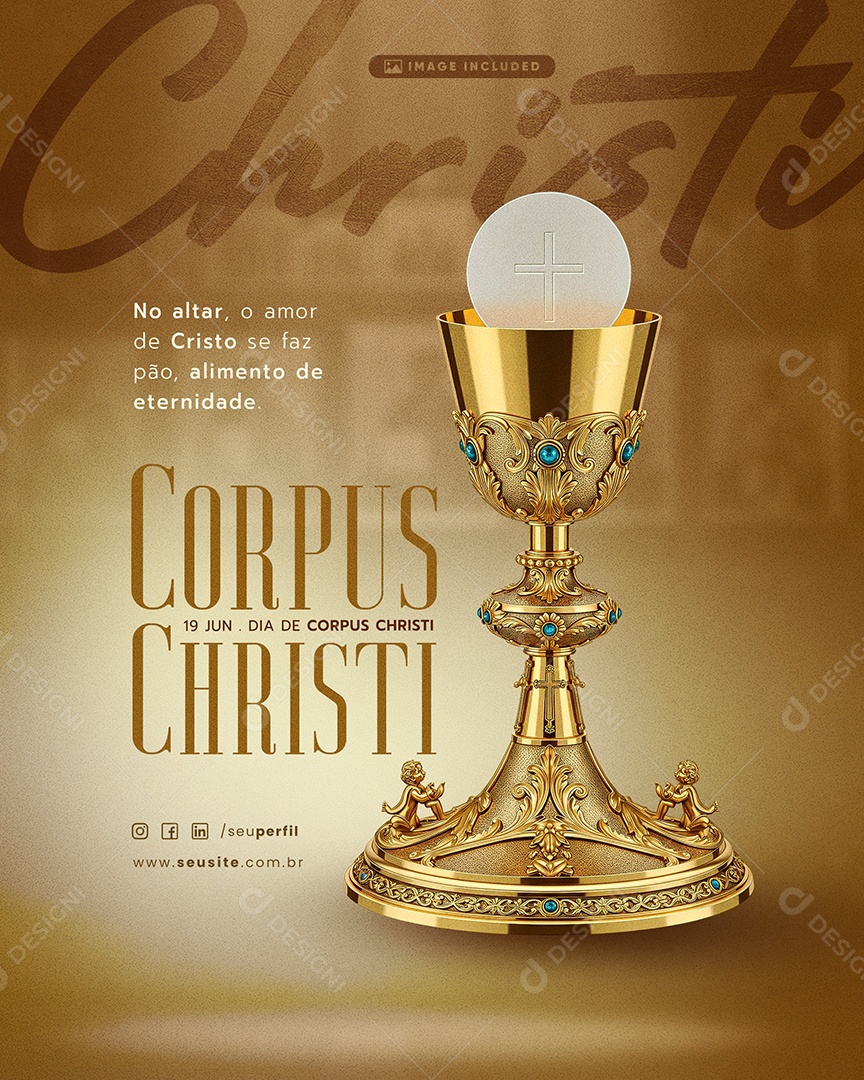 Dia De Corpus Christi 19 De Junho Social Media PSD Editável
