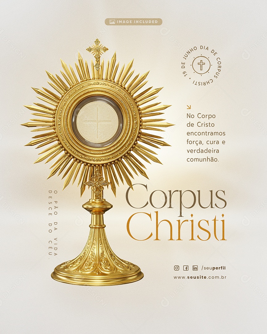 Dia De Corpus Christi 19 De Junho Social Media PSD Editável