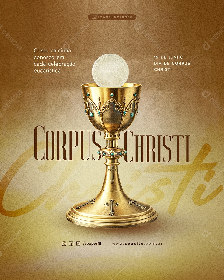 Dia De Corpus Christi 19 De Junho Social Media PSD Editável