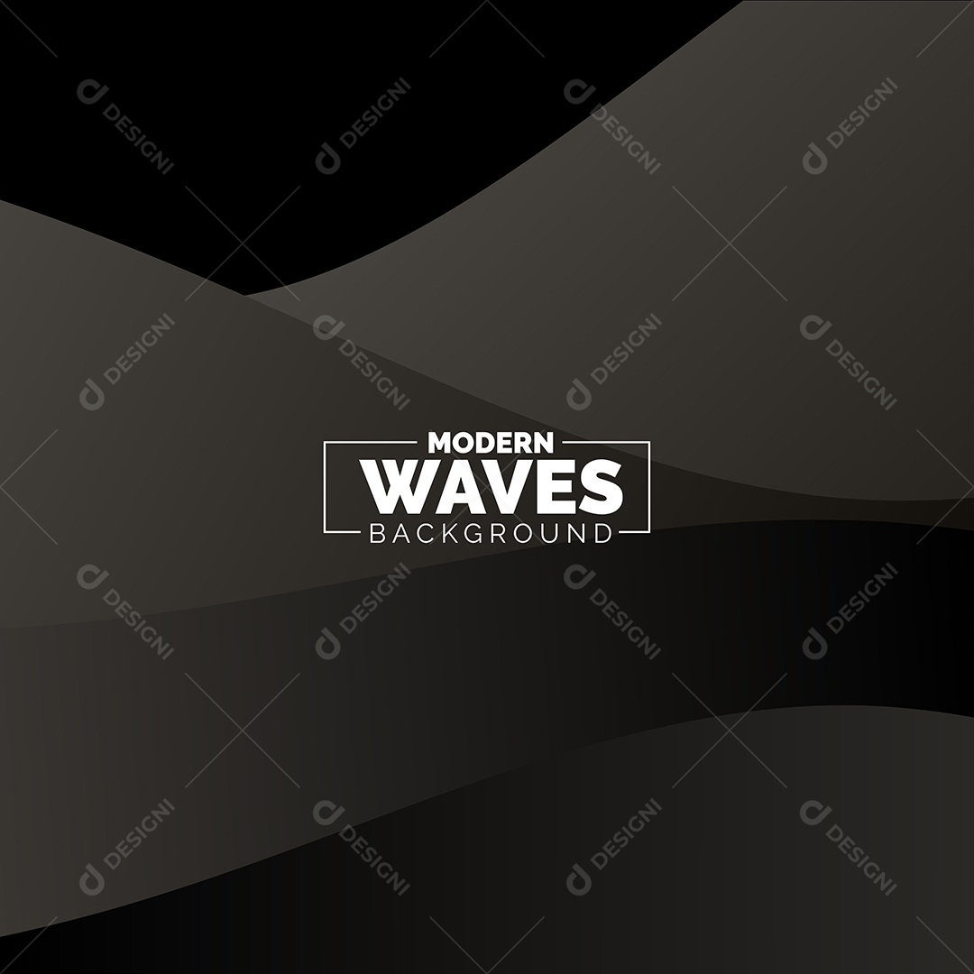 Plano de Fundo Ondas Modernas Preto Ilustração Vetor EPS