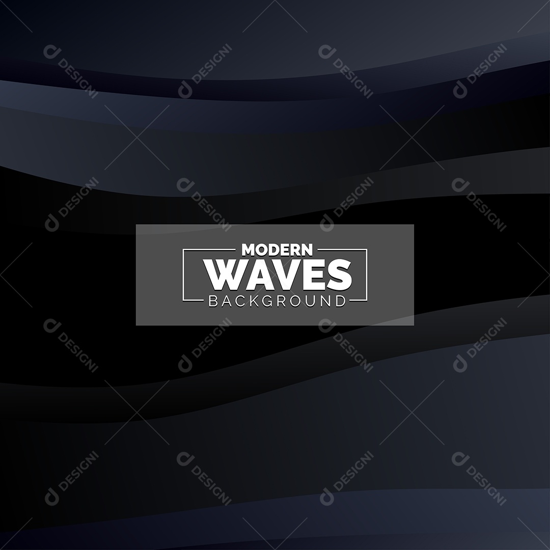Plano de Fundo Ondas Modernas Azul Escuro Ilustração Vetor EPS