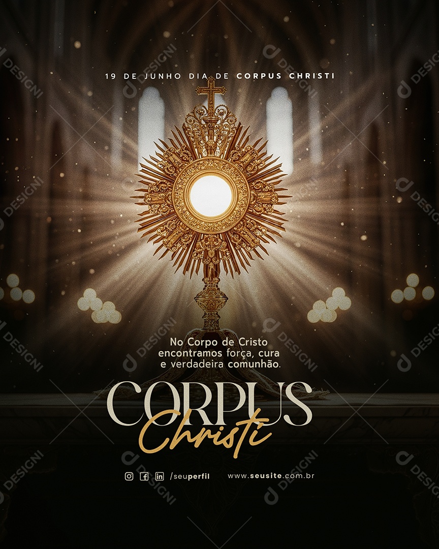 Dia De Corpus Christi 19 De Junho Social Media PSD Editável