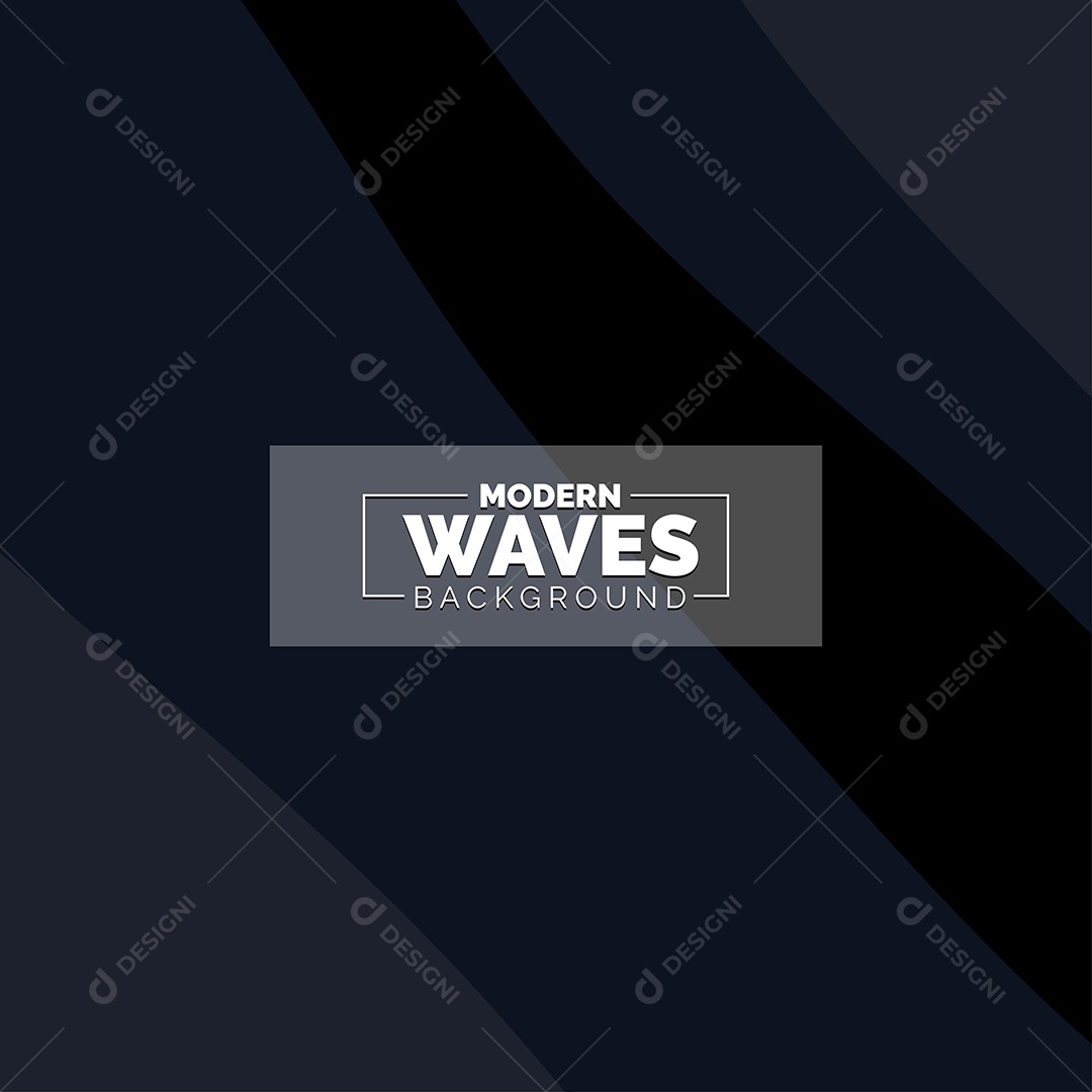 Plano de Fundo Ondas Modernas Azul Escuro Ilustração Vetor EPS