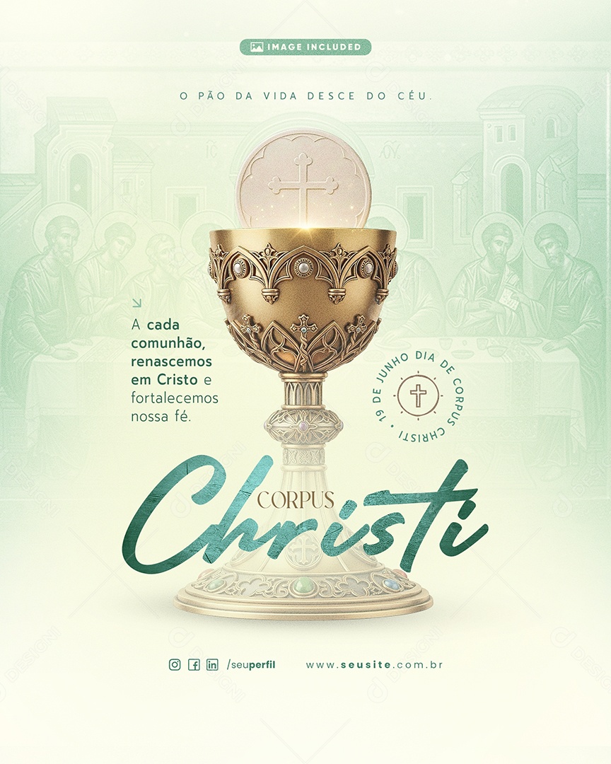 Dia De Corpus Christi 19 De Junho Social Media PSD Editável