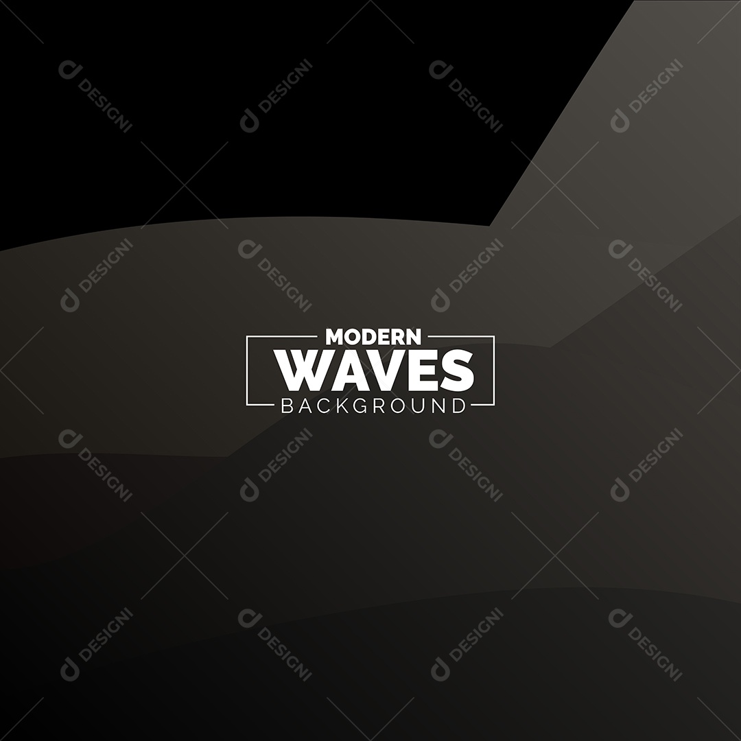 Plano de Fundo Ondas Modernas Preto Ilustração Vetor EPS