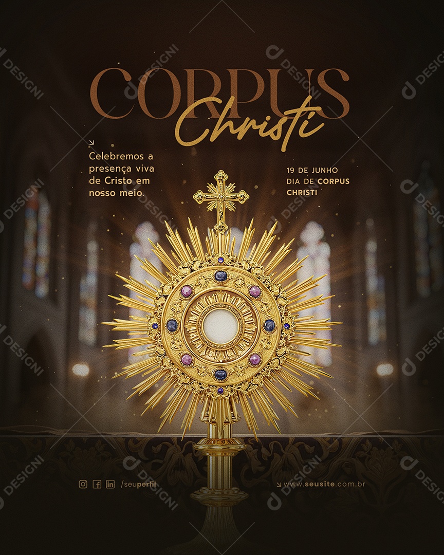 Dia De Corpus Christi 19 De Junho Social Media PSD Editável