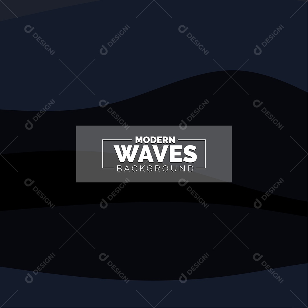Plano de Fundo Ondas Modernas Azul Escuro Ilustração Vetor EPS