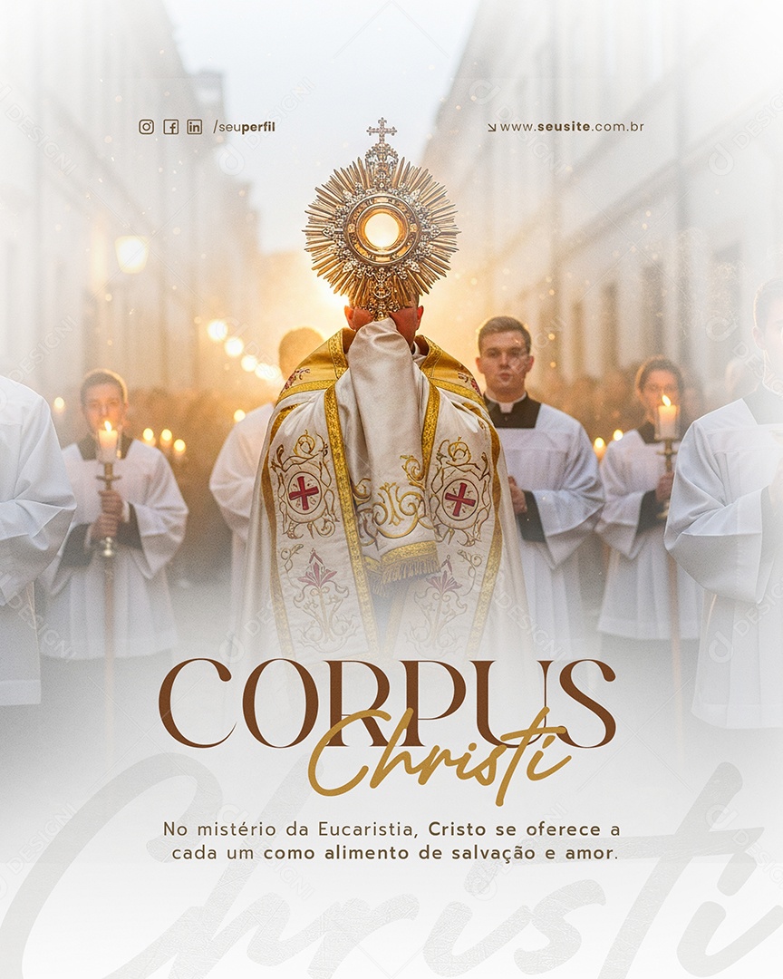 Dia De Corpus Christi 19 De Junho Social Media PSD Editável
