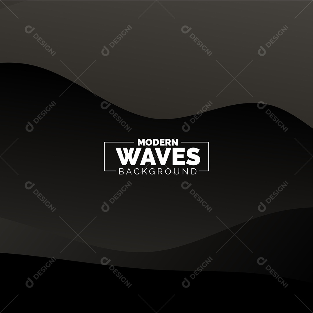 Plano de Fundo Ondas Modernas Preto Ilustração Vetor EPS