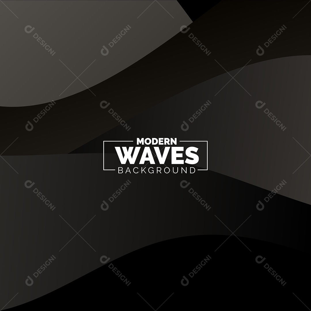 Plano de Fundo Ondas Modernas Preto Ilustração Vetor EPS