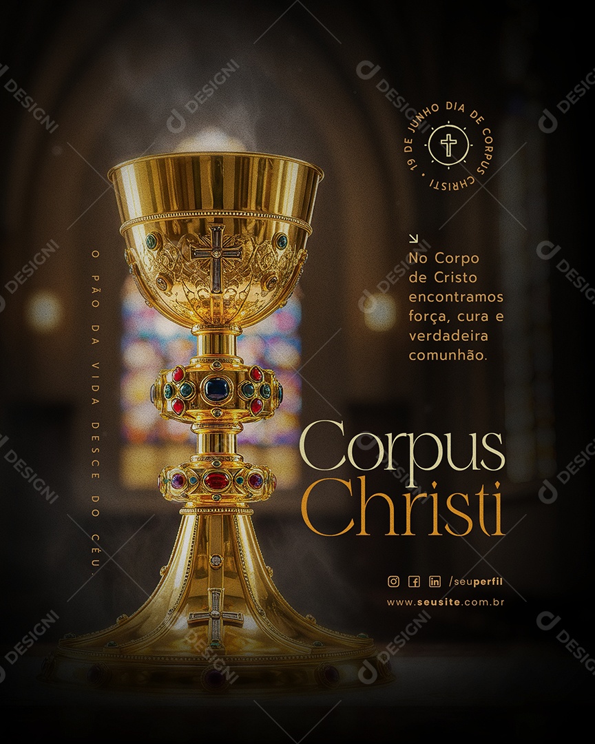 Dia De Corpus Christi 19 De Junho Social Media PSD Editável