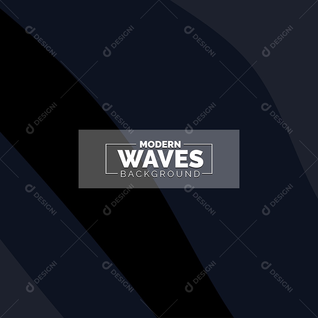 Plano de Fundo Ondas Modernas Azul Escuro Ilustração Vetor EPS