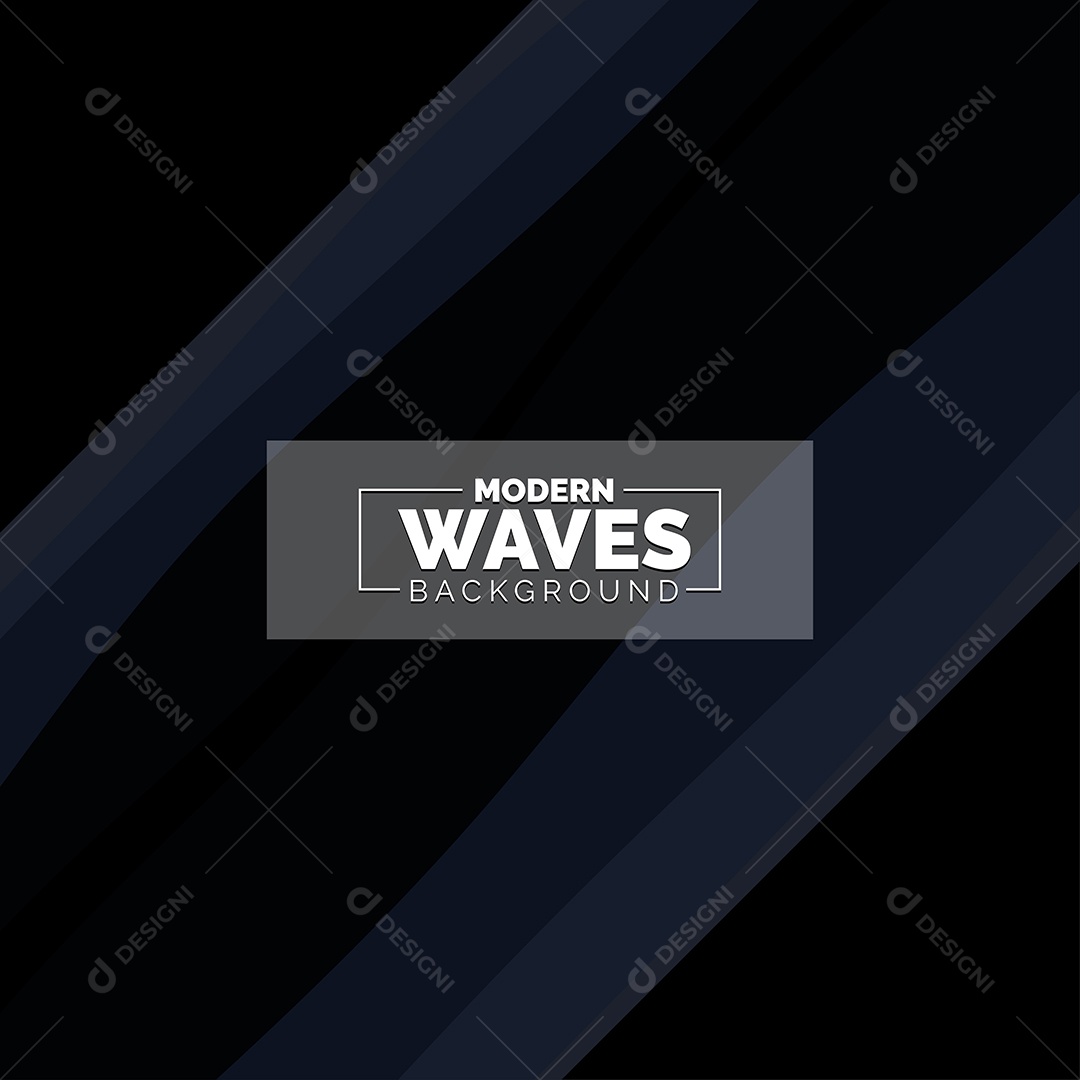 Plano de Fundo Ondas Modernas Azul Escuro Ilustração Vetor EPS