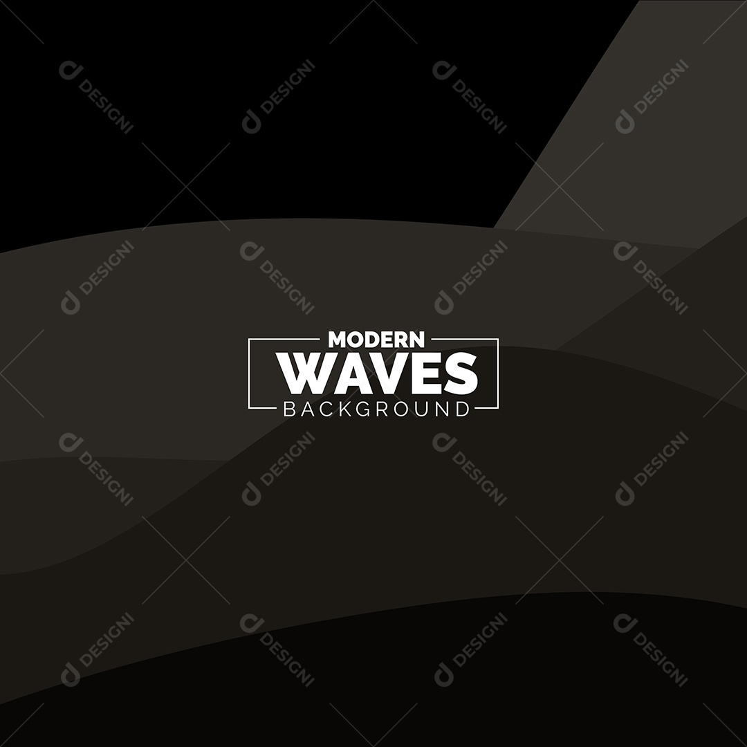 Plano de Fundo Ondas Modernas Preto Ilustração Vetor EPS