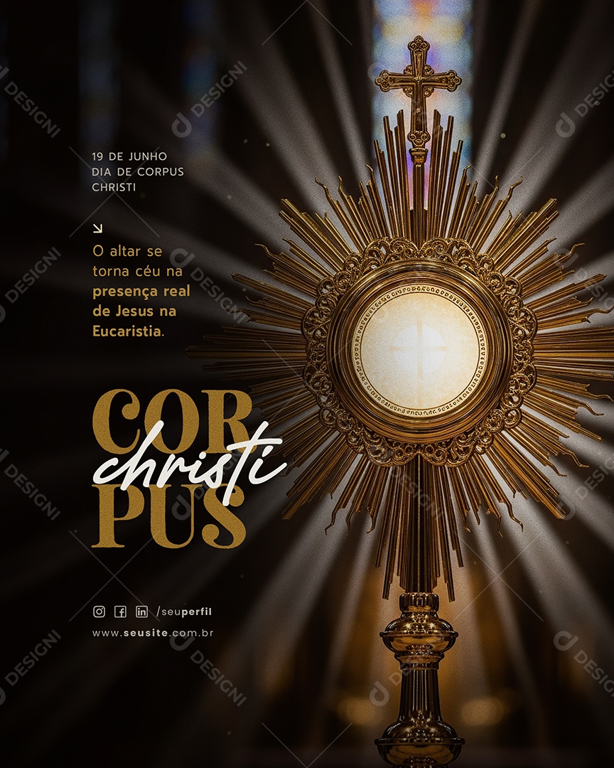 Dia De Corpus Christi 19 De Junho Social Media PSD Editável