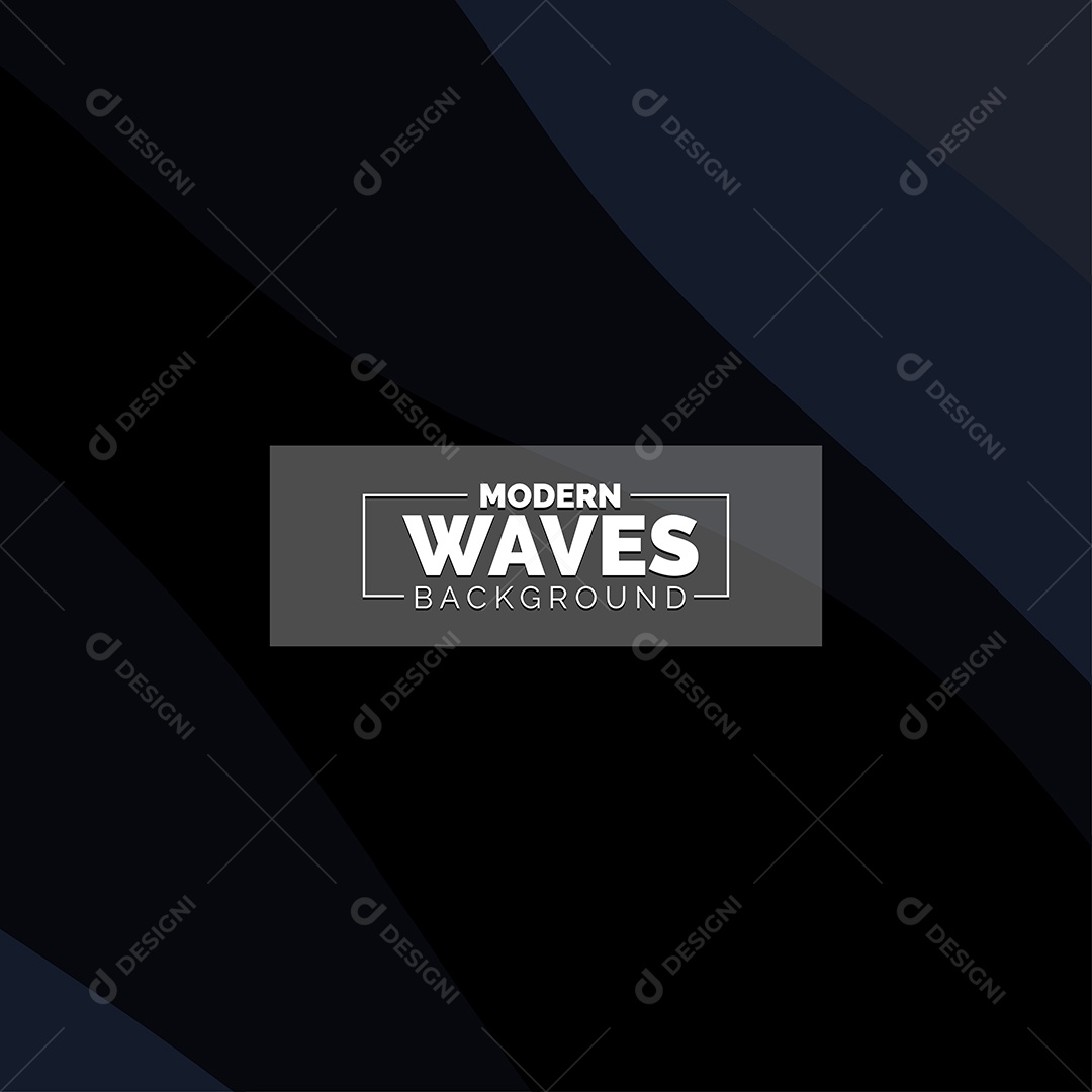 Plano de Fundo Ondas Modernas Azul Escuro Ilustração Vetor EPS