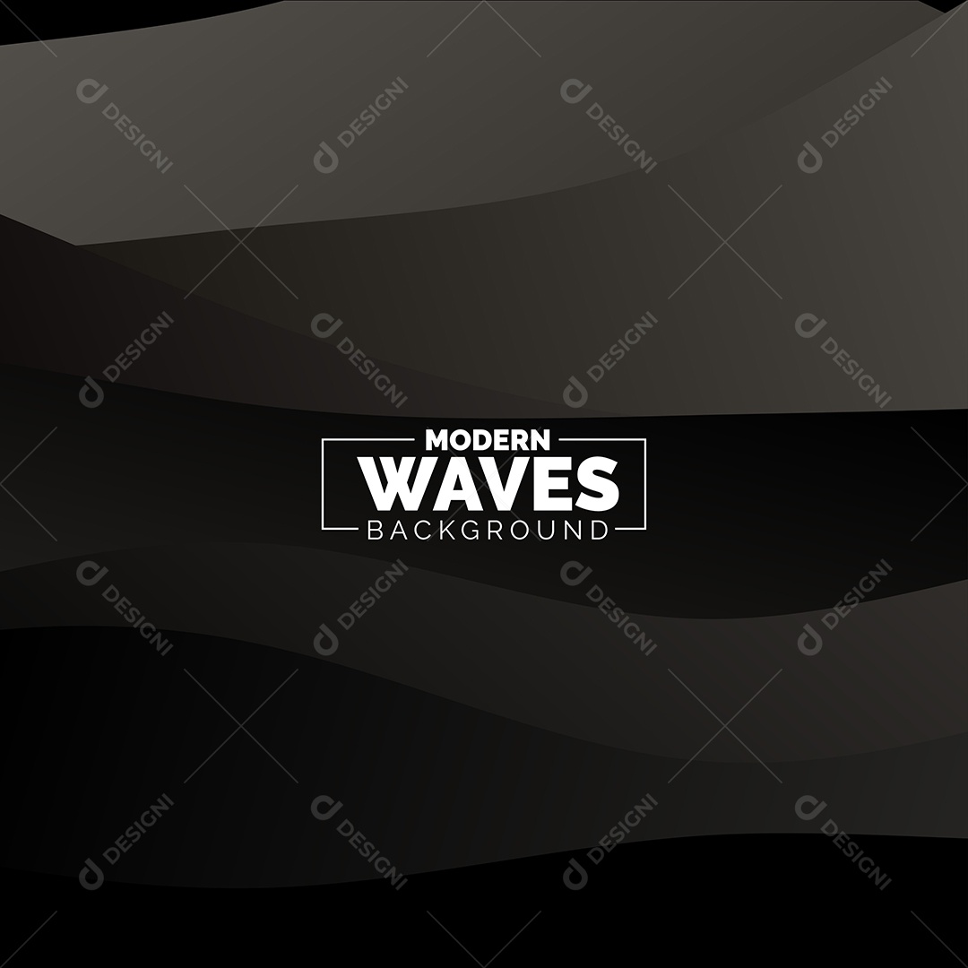 Plano de Fundo Ondas Modernas Preto Ilustração Vetor EPS