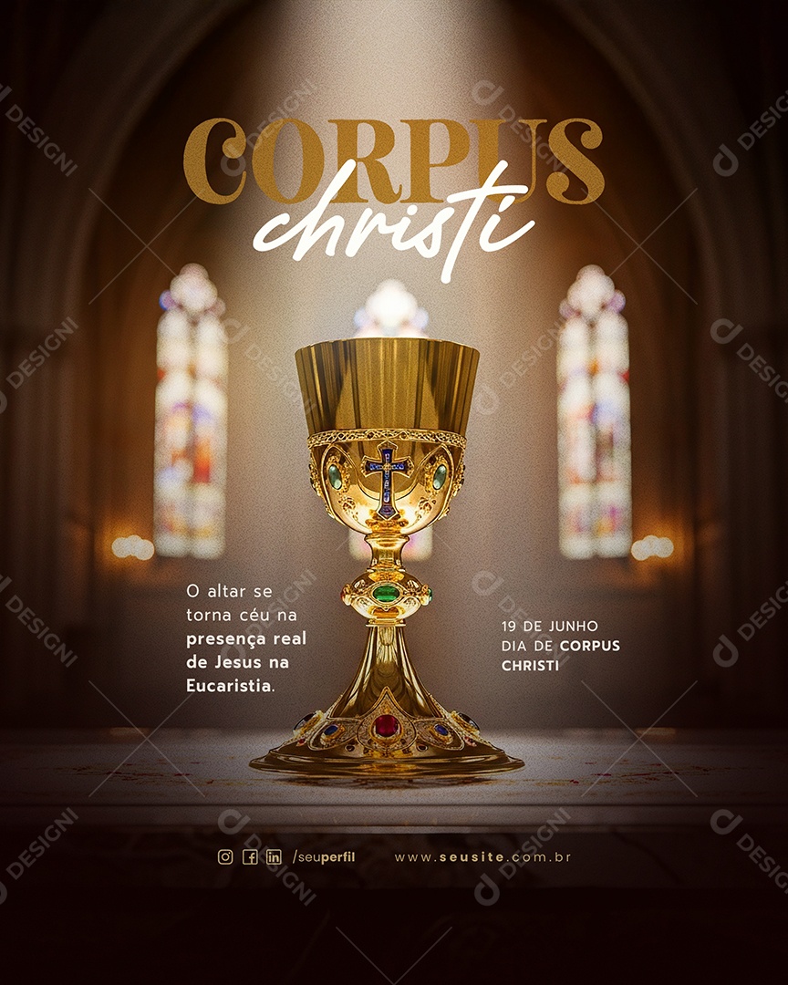 Dia De Corpus Christi 19 De Junho Social Media PSD Editável