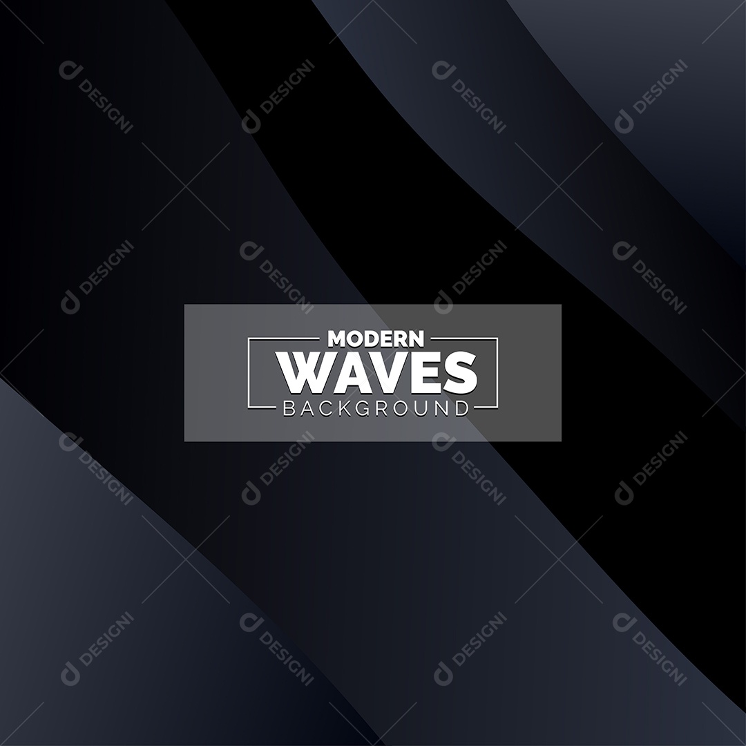 Plano de Fundo Ondas Modernas Preto Ilustração Vetor EPS