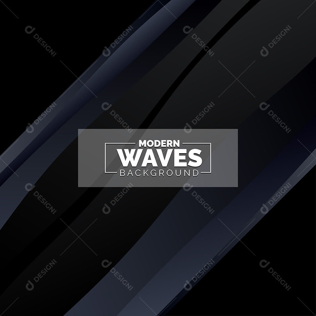 Plano de Fundo Ondas Modernas Preto Ilustração Vetor EPS
