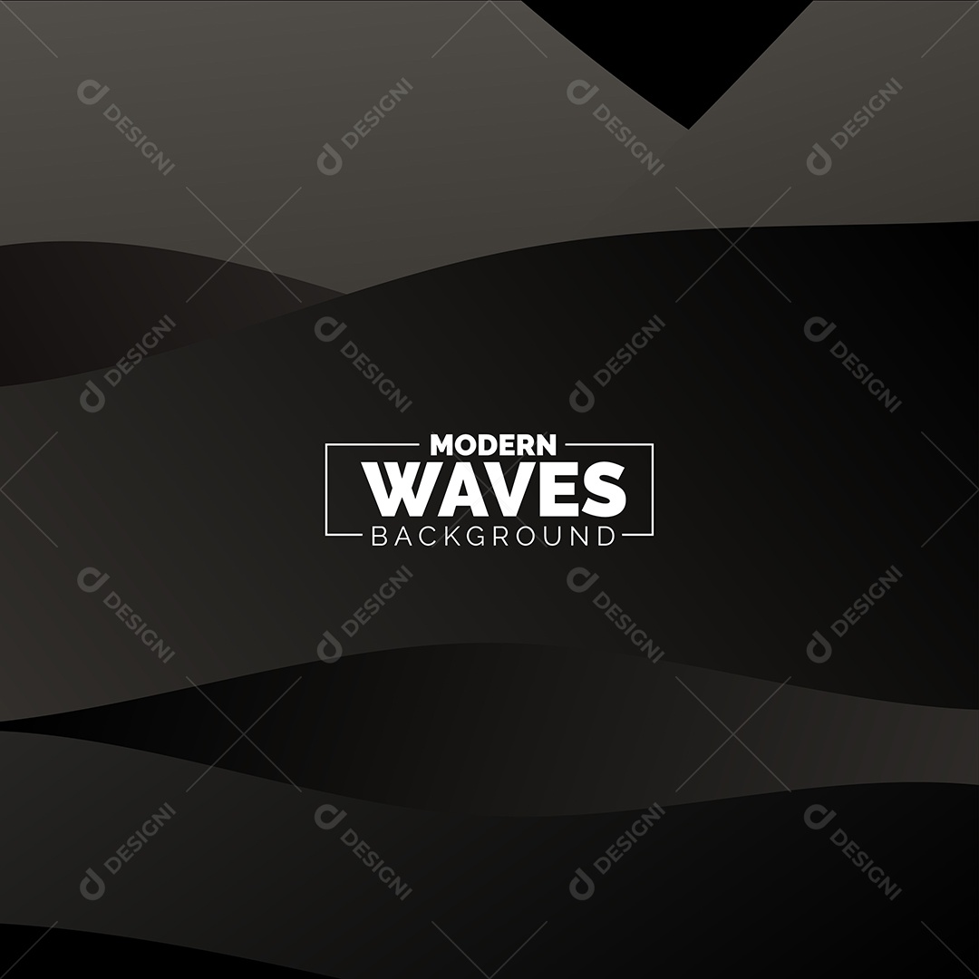 Plano de Fundo Ondas Modernas Preto Ilustração Vetor EPS