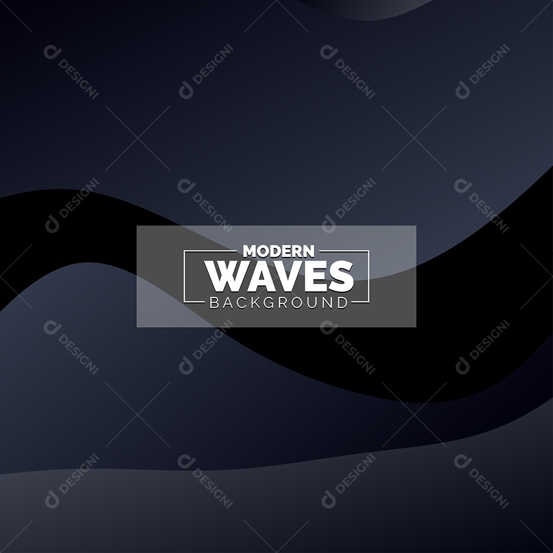 Plano de Fundo Ondas Modernas Preto Ilustração Vetor EPS