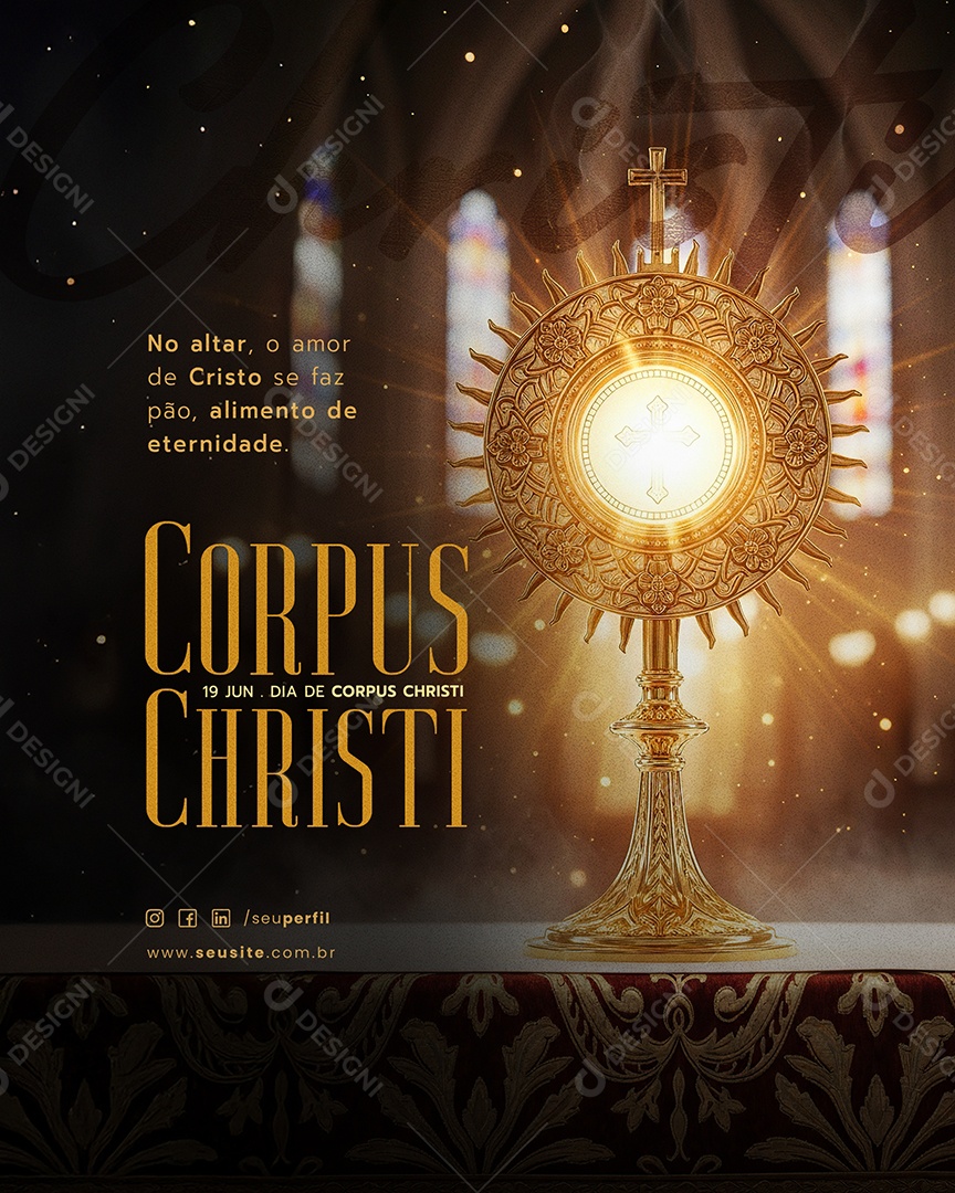 Dia De Corpus Christi 19 De Junho Social Media PSD Editável