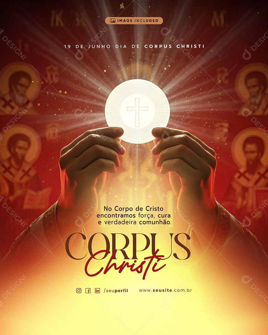 Dia De Corpus Christi 19 De Junho Social Media PSD Editável