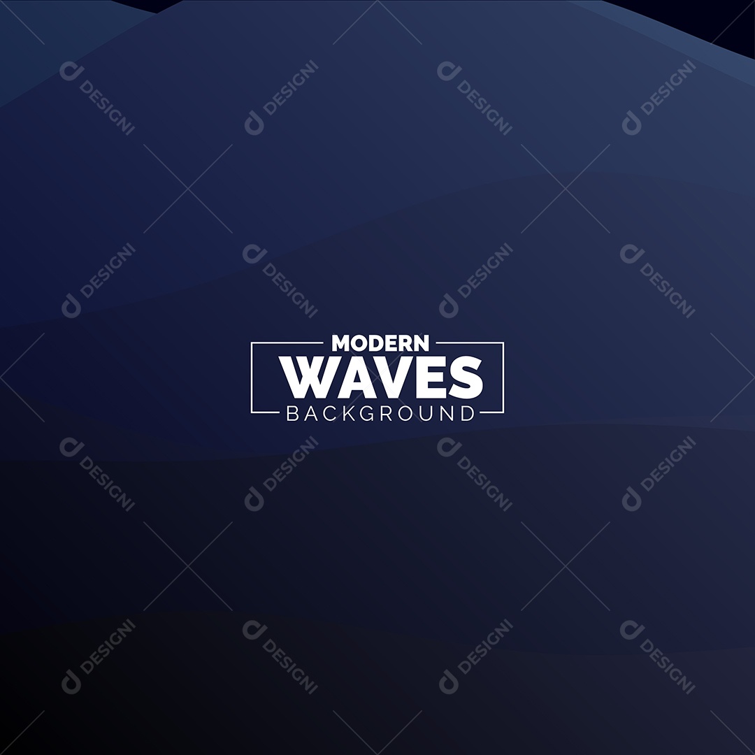 Plano de Fundo Ondas Modernas Azul Escuro Ilustração Vetor EPS
