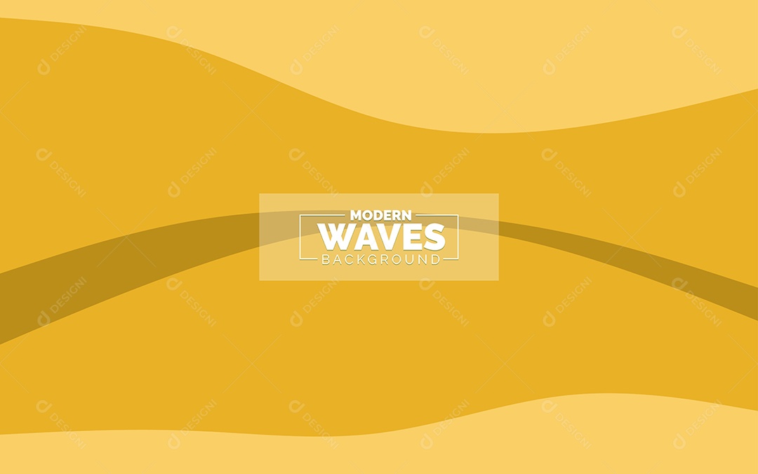 Plano de Fundo Ondas Modernas Amarelo Ilustração Vetor EPS