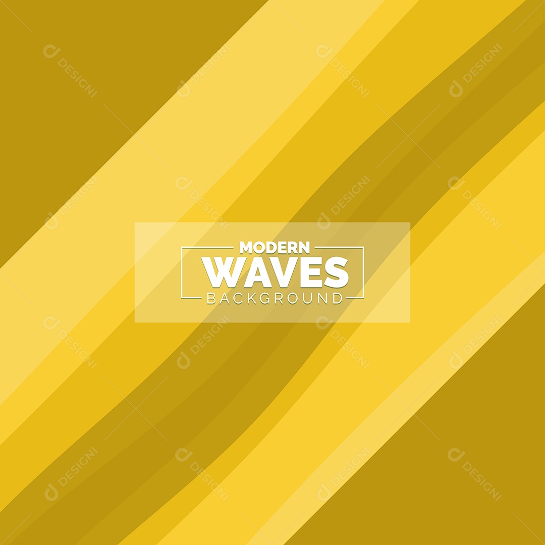 Plano de Fundo Ondas Modernas Amarelo Ilustração Vetor EPS
