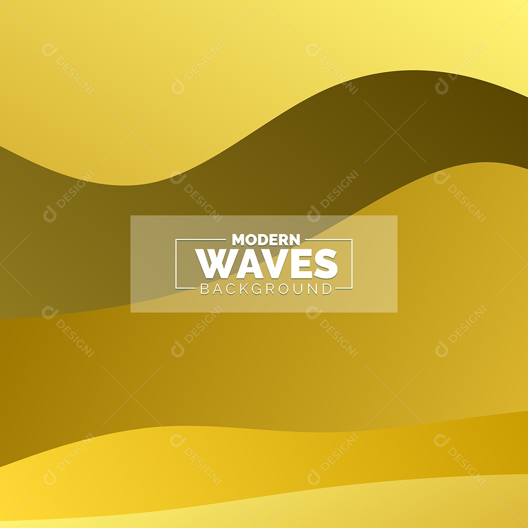 Plano de Fundo Ondas Modernas Amarelo Ilustração Vetor EPS