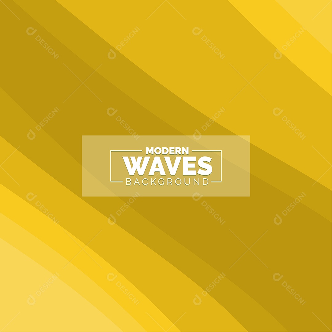 Plano de Fundo Ondas Modernas Amarelo Ilustração Vetor EPS
