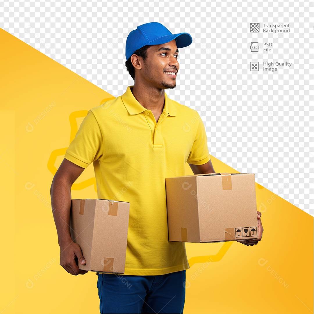 Homem Com Roupa de Carteiro Para Composição PSD