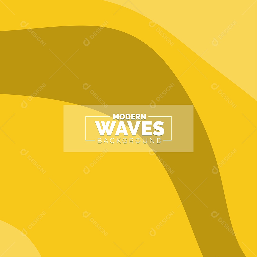 Plano de Fundo Ondas Modernas Amarelo Ilustração Vetor EPS