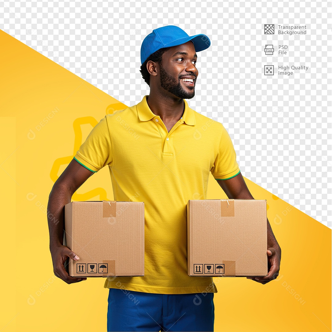 Homem Com Roupa de Carteiro Para Composição PSD