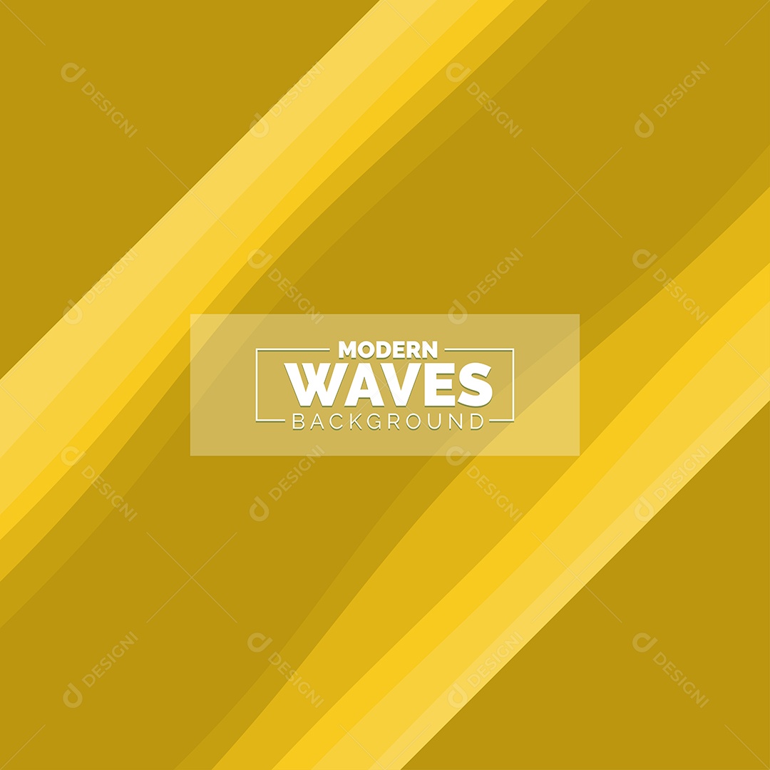 Plano de Fundo Ondas Modernas Amarelo Ilustração Vetor EPS